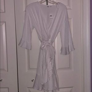 GAP white wrap dress